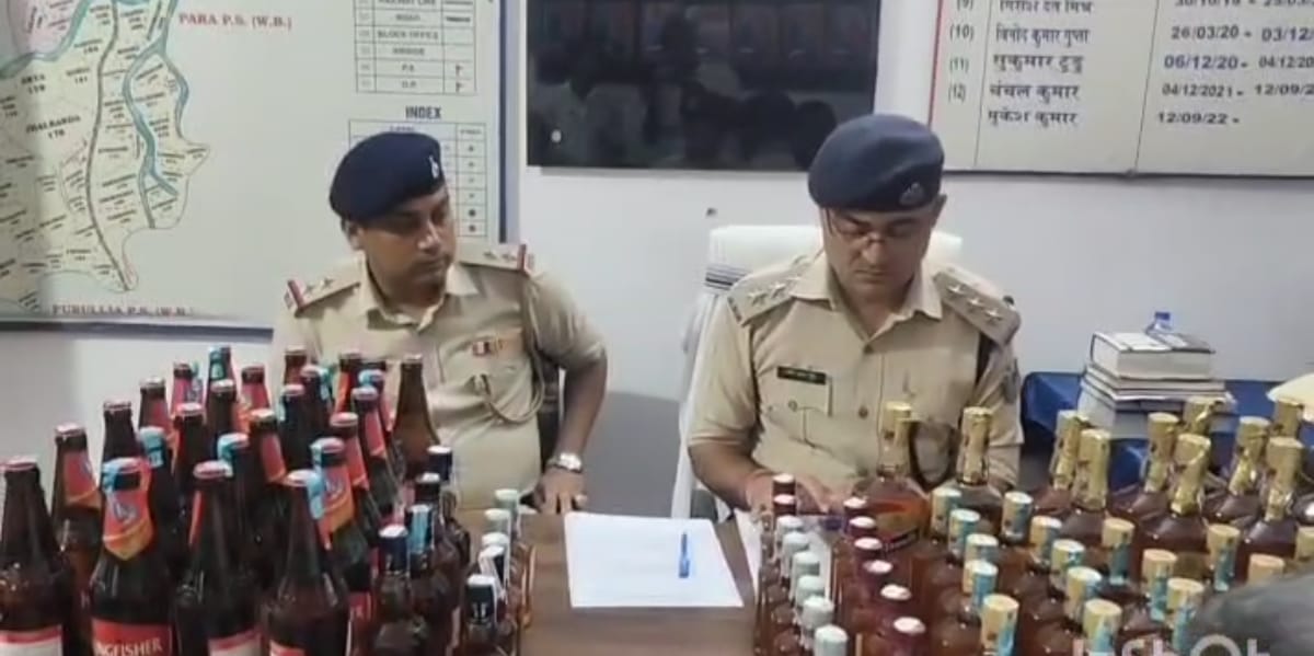 चंदनकियारी में अवैध शराब कारोबार पर पुलिस का शिकंजा