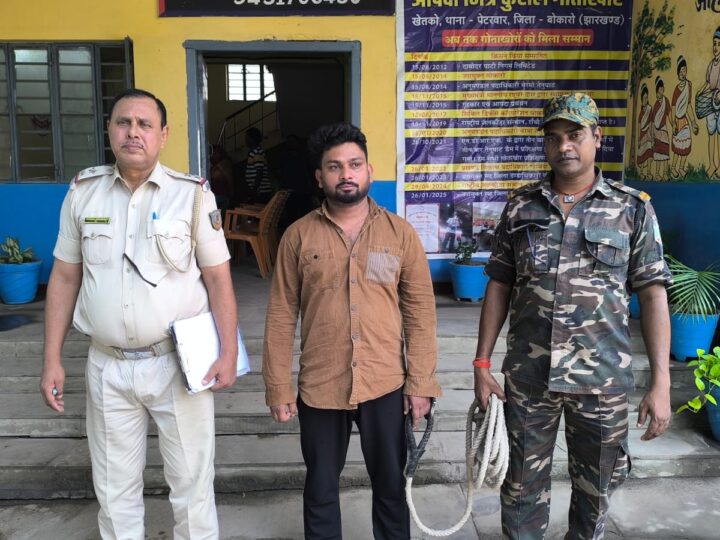 वारंटी अभियुक्त जितेन्द्र वर्णवाल गिरफ्तार, हरला थाना पुलिस की कार्रवाई