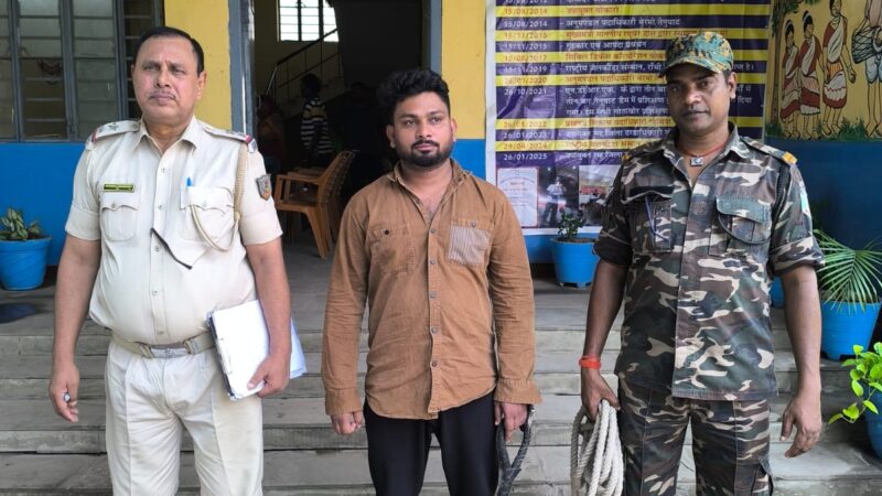 वारंटी अभियुक्त जितेन्द्र वर्णवाल गिरफ्तार, हरला थाना पुलिस की कार्रवाई