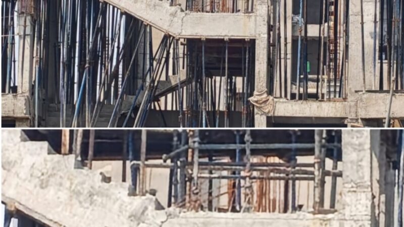 निर्माणाधीन मेडिकल कॉलेज की सीढ़ी में दरार, गुणवत्ता पर उठे सवाल