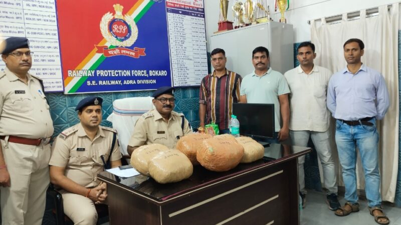 चलती ट्रेन में ‘नारकोस’ का वार, एलेप्पी एक्सप्रेस से लाखों का गांजा बरामद
