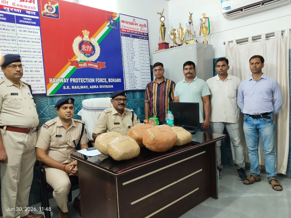 चलती ट्रेन में ‘नारकोस’ का वार, एलेप्पी एक्सप्रेस से लाखों का गांजा बरामद